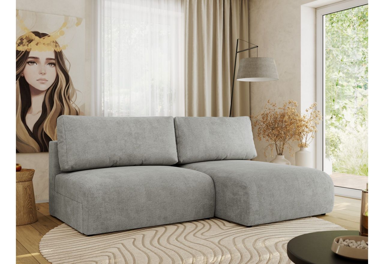 Narożnik VIVO L - strona prawa - jasnoszary, struktura