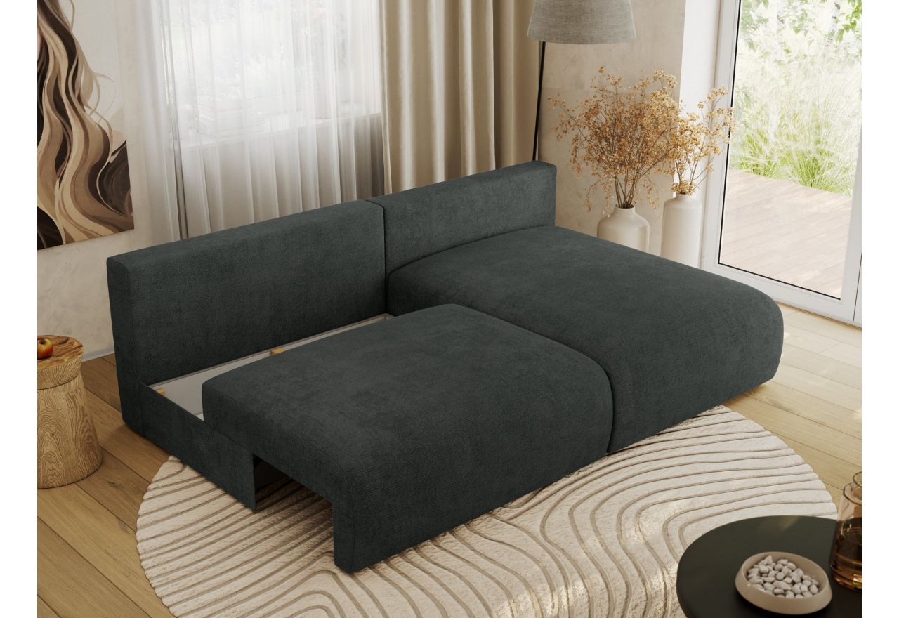 Narożnik VIVO L - strona prawa - ciemnoszary, struktura