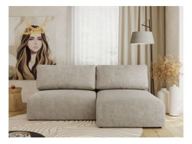 Narożnik VIVO L - strona prawa - beżowy, struktura