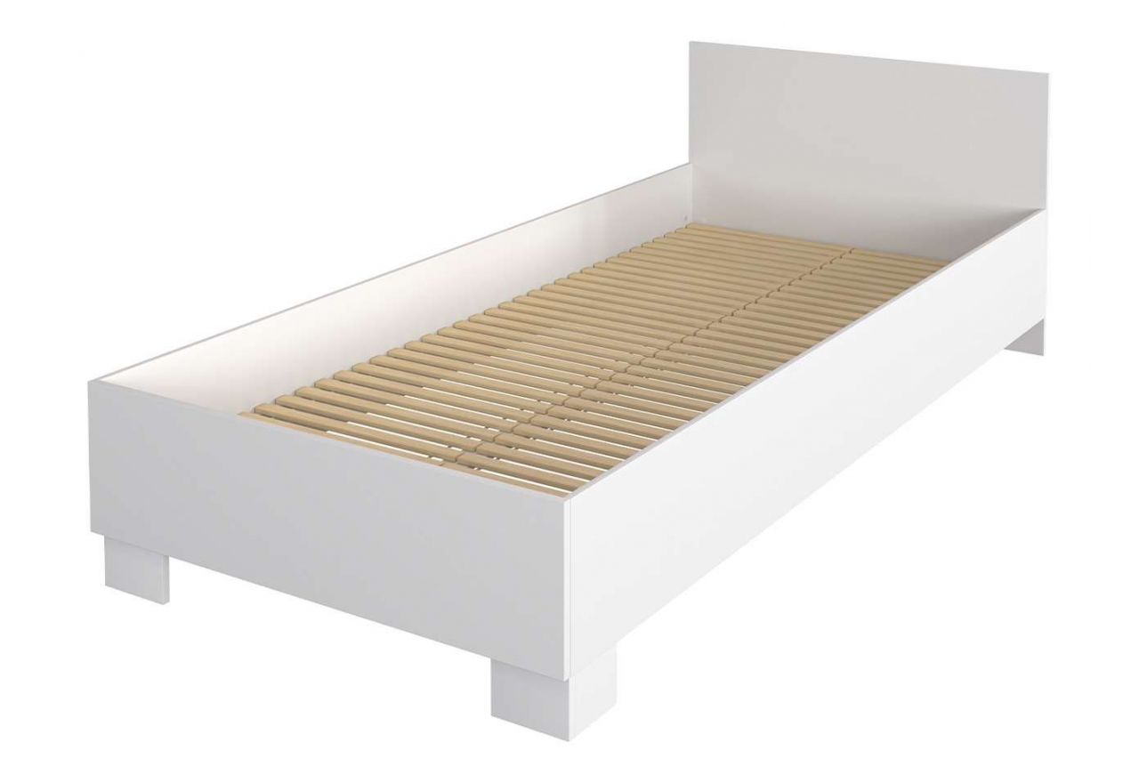 Łóżko pojedyncze 90x200 cm z opcją wyboru materaca do pokoju dziecka - KIDS Biały