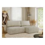 Narożnik VIVO L - strona prawa - beżowy, welvet