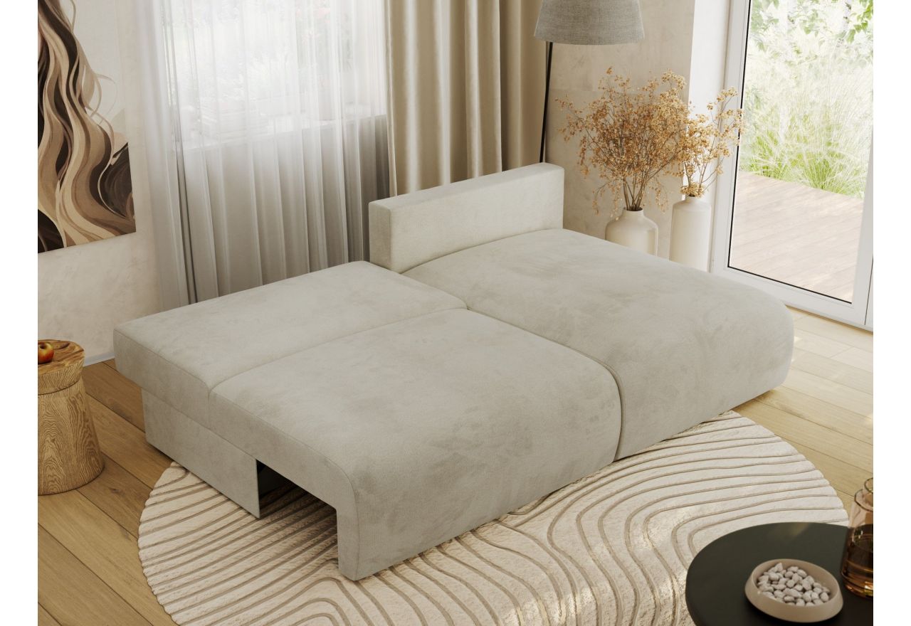 Narożnik VIVO L - strona prawa - beżowy, welvet