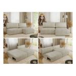 Narożnik VIVO L - strona prawa - beżowy, welvet