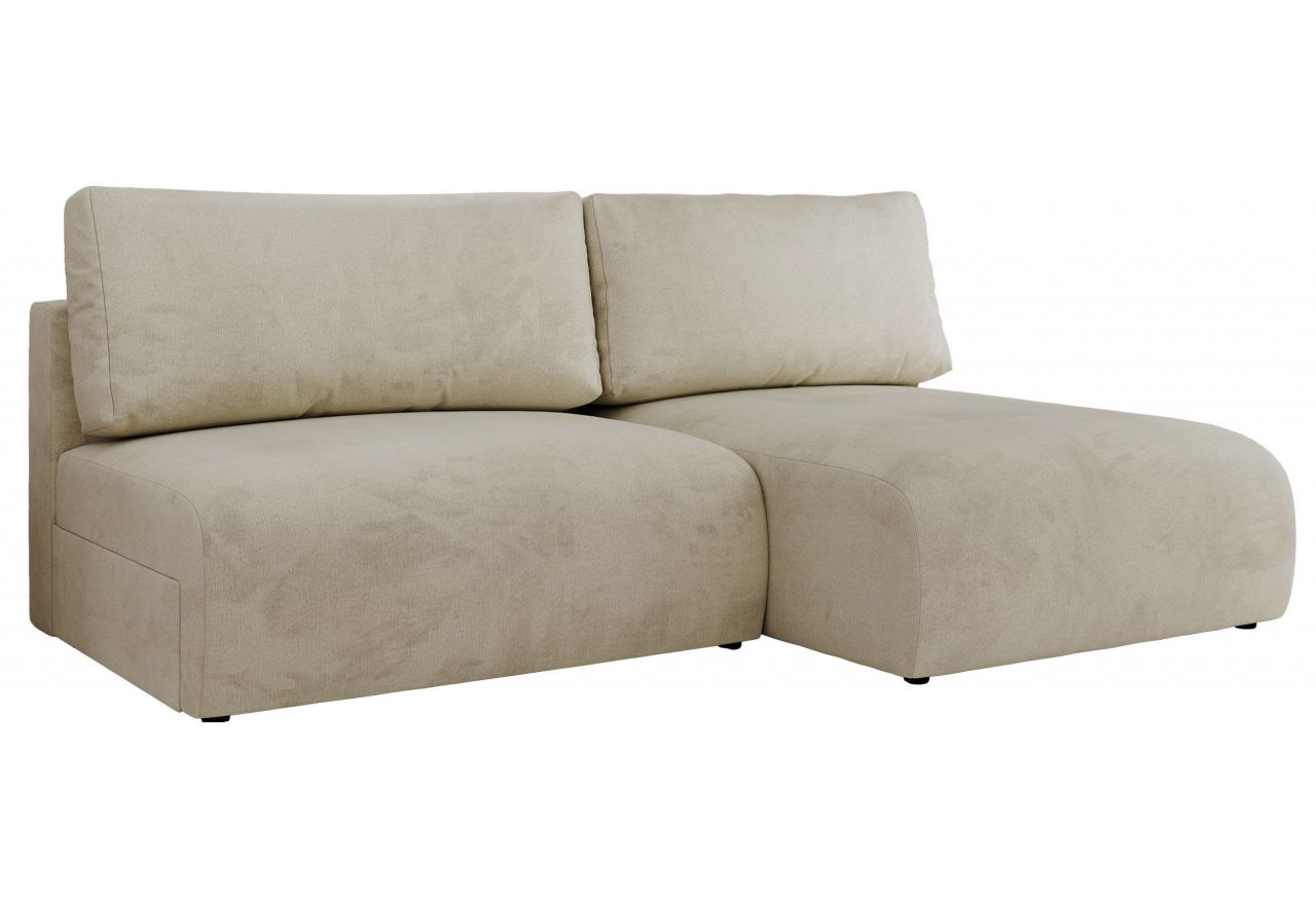 Narożnik VIVO L - strona prawa - beżowy, welvet