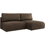 Narożnik VIVO L - strona prawa - brązowy, welvet