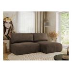 Narożnik VIVO L - strona prawa - brązowy, welvet