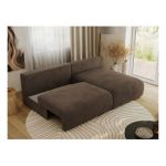 Narożnik VIVO L - strona prawa - brązowy, welvet