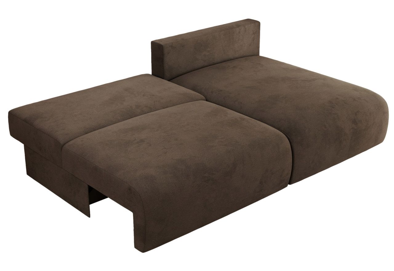 Narożnik VIVO L - strona prawa - brązowy, welvet