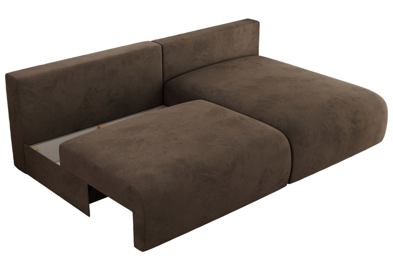 Narożnik VIVO L - strona prawa - brązowy, welvet