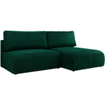 Narożnik VIVO L - strona prawa - ciemnozielony, welvet