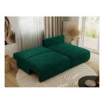 Narożnik VIVO L - strona prawa - ciemnozielony, welvet