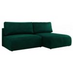 Narożnik VIVO L - strona prawa - ciemnozielony, welvet