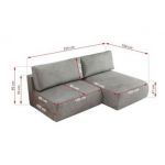 Narożnik VIVO L - strona prawa - jasnoszary, welvet