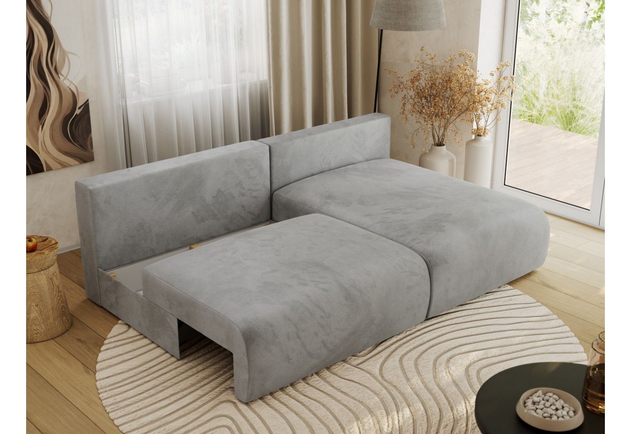 Narożnik VIVO L - strona prawa - jasnoszary, welvet