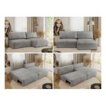 Narożnik VIVO L - strona prawa - jasnoszary, welvet