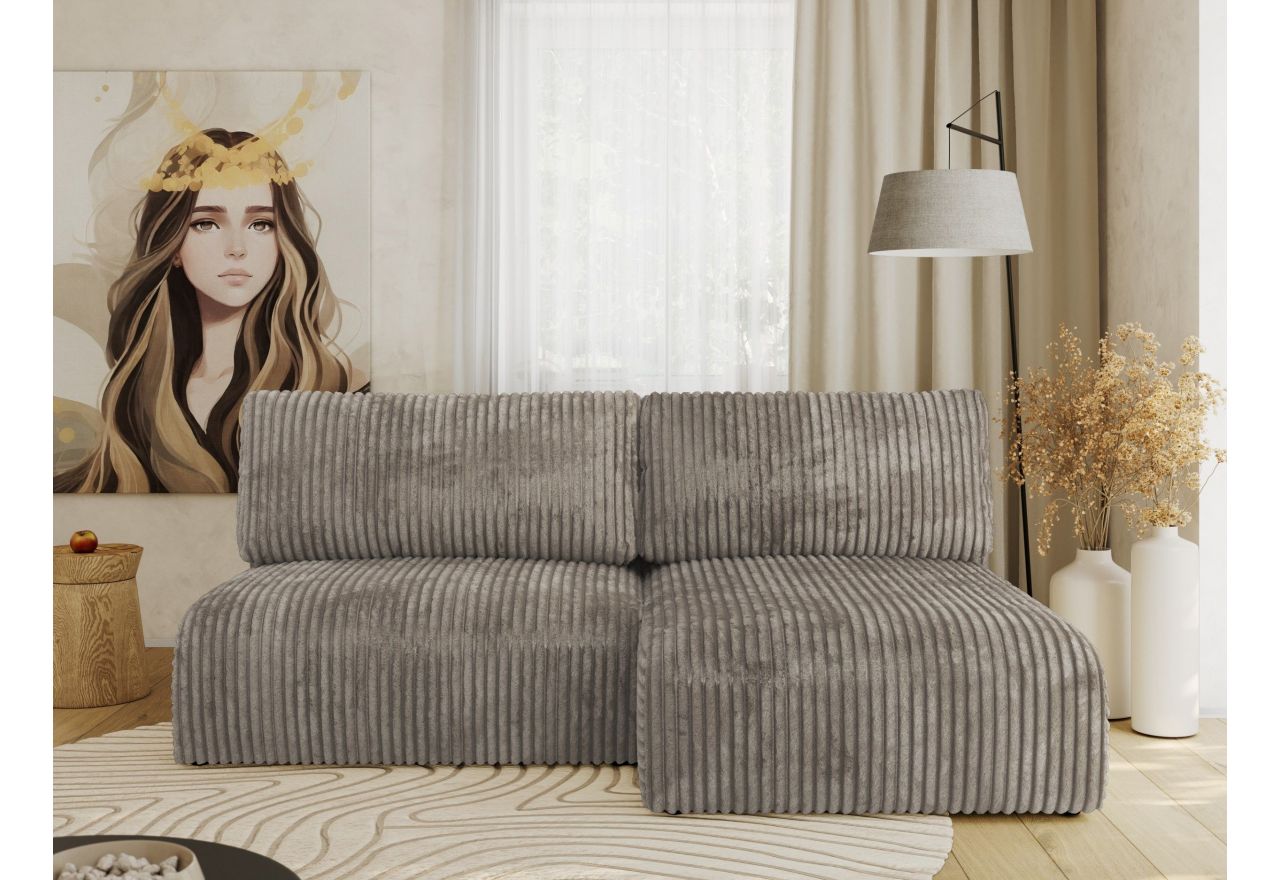 Narożnik VIVO L - strona prawa - jasnobrązowy, sztruks