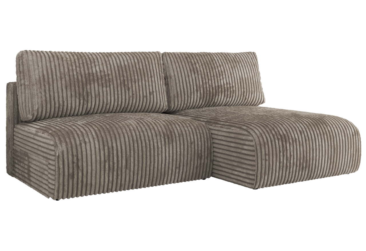 Narożnik VIVO L - strona prawa - jasnobrązowy, sztruks