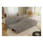 Narożnik VIVO L - strona prawa - jasnobrązowy, sztruks