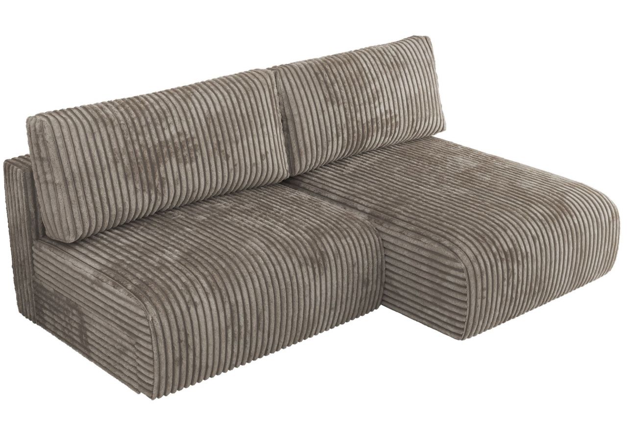 Narożnik VIVO L - strona prawa - jasnobrązowy, sztruks