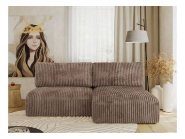 Narożnik VIVO L - strona prawa - brązowy, sztruks