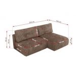 Narożnik VIVO L - strona prawa - brązowy, sztruks