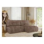 Narożnik VIVO L - strona prawa - brązowy, sztruks