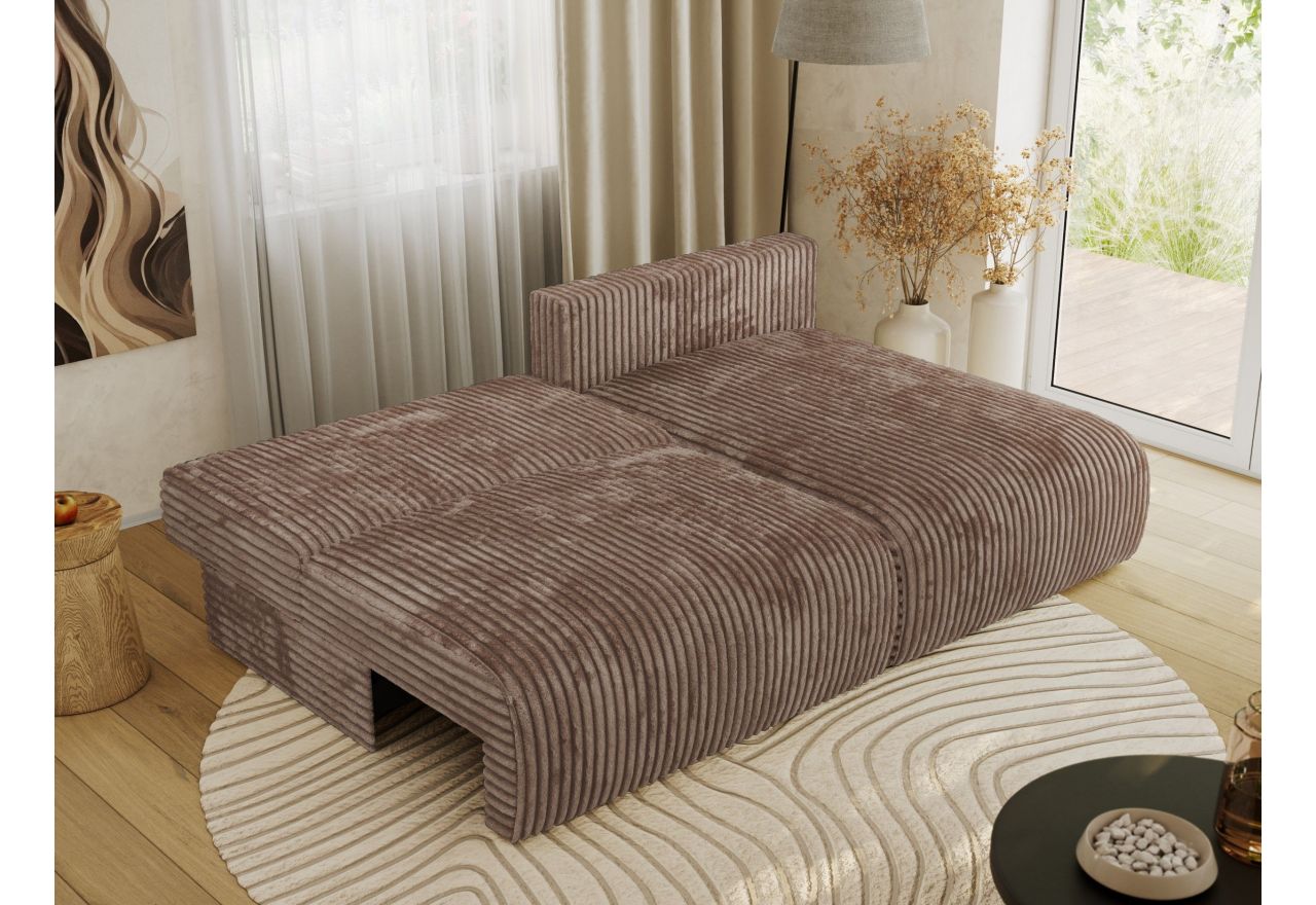 Narożnik VIVO L - strona prawa - brązowy, sztruks