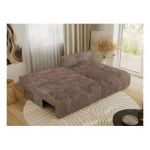 Narożnik VIVO L - strona prawa - brązowy, sztruks