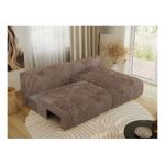 Narożnik VIVO L - strona prawa - brązowy, sztruks