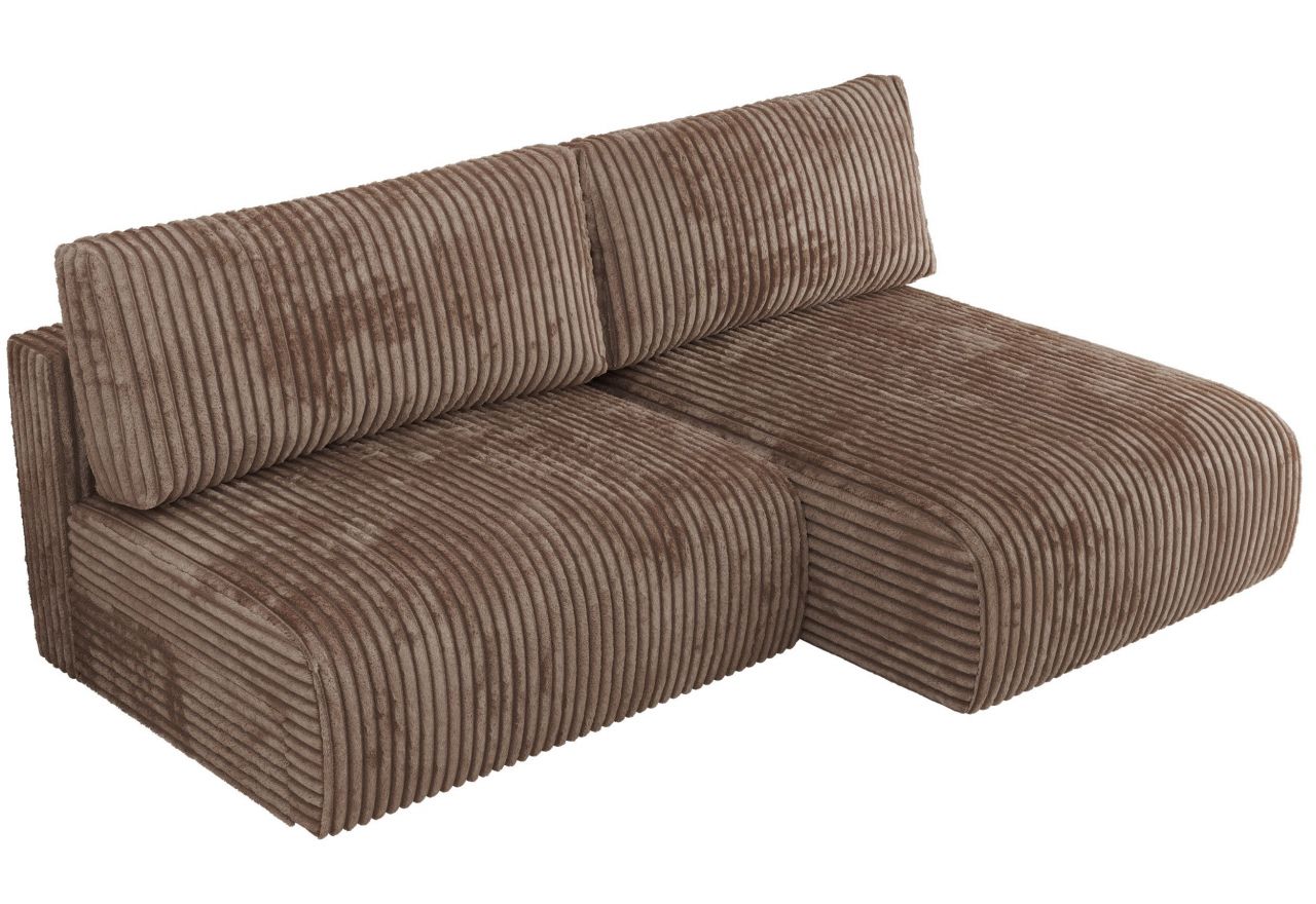 Narożnik VIVO L - strona prawa - brązowy, sztruks