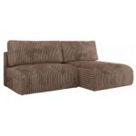 Narożnik VIVO L - strona prawa - brązowy, sztruks