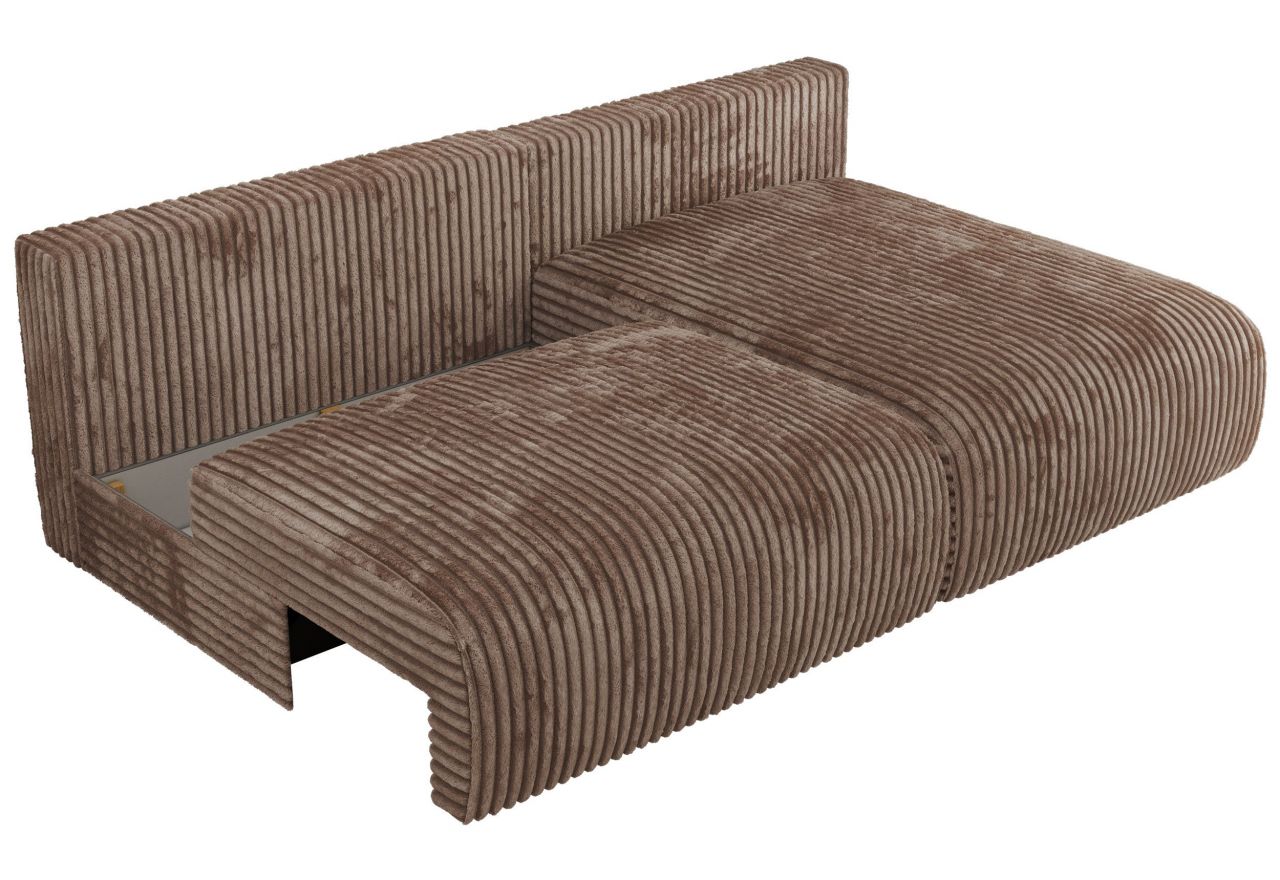 Narożnik VIVO L - strona prawa - brązowy, sztruks