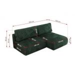 Narożnik VIVO L - strona prawa - zielony, sztruks