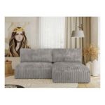 Narożnik VIVO L - strona prawa - szary, sztruks