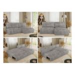 Narożnik VIVO L - strona prawa - szary, sztruks