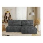 Narożnik VIVO L - strona prawa - ciemnoszary, sztruks