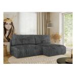 Narożnik VIVO L - strona prawa - ciemnoszary, sztruks