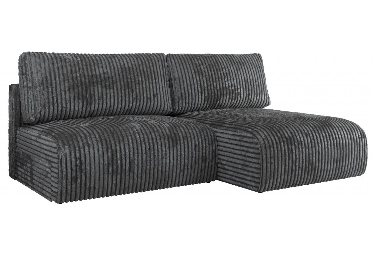 Narożnik VIVO L - strona prawa - ciemnoszary, sztruks