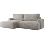 Narożnik TONO L - strona lewa - jasnoszary, plusz