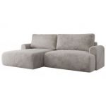 Narożnik TONO L - strona lewa - jasnoszary, plusz