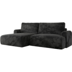 Narożnik TONO L - strona lewa - ciemnoszary, plusz