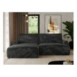 Narożnik TONO L - strona lewa - ciemnoszary, plusz