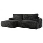 Narożnik TONO L - strona lewa - ciemnoszary, plusz