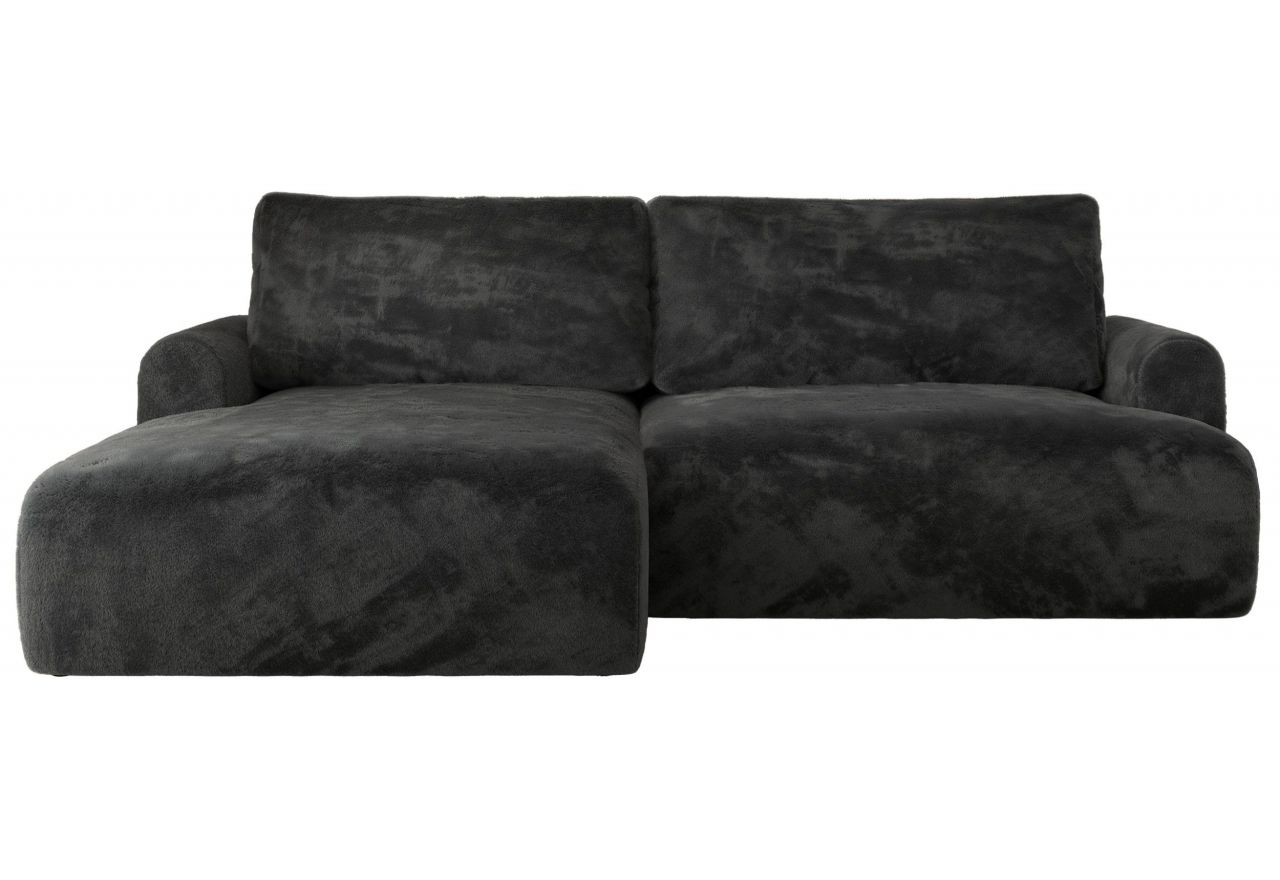 Narożnik TONO L - strona lewa - ciemnoszary, plusz