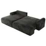 Narożnik TONO L - strona lewa - ciemnoszary, plusz