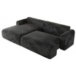 Narożnik TONO L - strona lewa - ciemnoszary, plusz