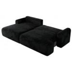 Narożnik TONO L - strona lewa - czarny, plusz