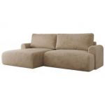 Narożnik TONO L - strona lewa - beżowy, plusz