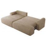 Narożnik TONO L - strona lewa - beżowy, plusz