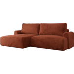 Narożnik TONO L - strona lewa - pomarańczowy, plusz